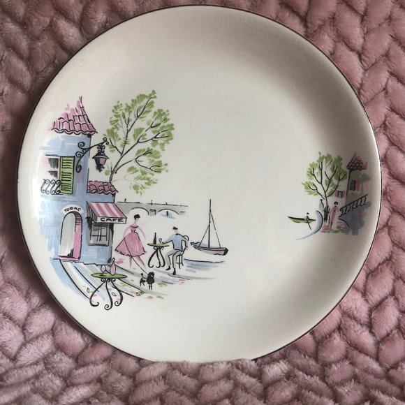 Rare Vintage Alfred Meakin English China Down By The Seine - Picture 2 of 8